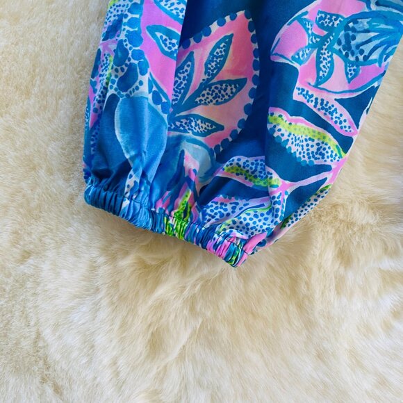 NEW with TAGS Lilly Pulitzer Bernadette Top in Macaw Blue size XXS MSRP $128 - Picture 5 of 13